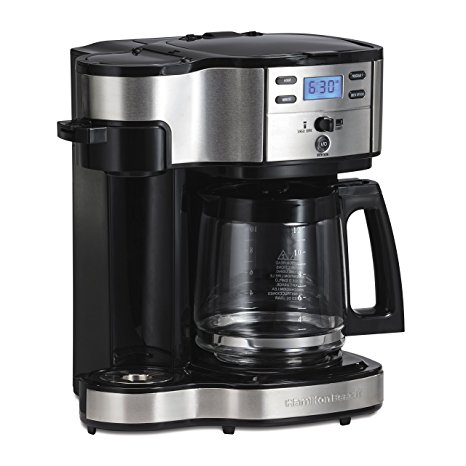 1. Hamilton Beach 49980A Single Serve Coffee Brewer and Full Pot Coffee Maker