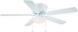Hampton Bay Hugger 52 in. White Ceiling Fan With Light
