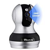 Vimtag VT-361 Super HD 2MP WiFi Video Monitoring Surveillance Security Camera, Plug/Play, Pan/Tilt with Two-Way Audio & Night Vision 1080P Supports Alexa (362)