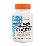 Doctor's Best High Absorption CoQ10 with BioPerine, Gluten Free, Naturally Fermented, Heart Health, Energy Production,100 mg 120 Softgels