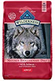 Blue Buffalo Wilderness High Protein Grain Free Natural Adult Dry Dog Food Salmon, 24 lb., Blue