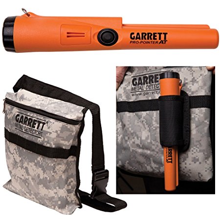 9. Garrett Pro Pointer AT Metal Detector Waterproof ProPointer with Garrett Camo Pouch