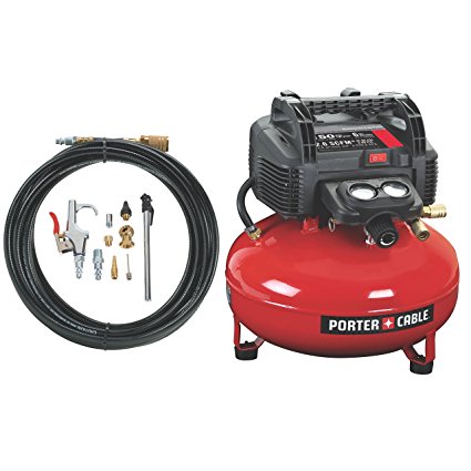 5. PORTER-CABLE C2002-WK Oil-Free UMC Pancake Compressor with 13-Piece Accessory Kit