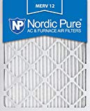 Nordic Pure 16x25x1 MERV 12 Pleated AC Furnace Air Filter, Box of 6