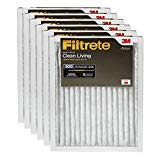 Filtrete Clean Living Basic Dust Filter, MPR 300, 16 x 25 x 1-Inches, 6-Pack