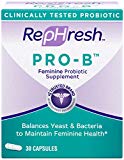 RepHresh Pro-B Probiotic Feminine Supplement Capsules, 30 Count
