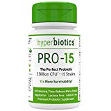 Hyperbiotics PRO-15 Probiotics—60 Daily Time Release Pearls—15x More Survivability Than Probiotic Capsules with Patented Delivery Technology—Easy to Swallow Probiotic Supplement