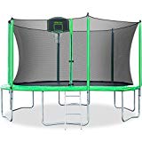 Merax 12FT 14FT Kids Trampoline with Safety Enclosure Net, Basketball Hoop and Ladder - BV Certificated – Basketball Trampoline