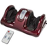 Best Choice Products Therapeutic Shiatsu Kneading and Rolling Compact Electric Foot Massager w/Remote Control, 3 Modes - Burgundy