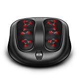 Nekteck Foot Massager with Heat, Shiatsu Heated Elecric Keading Foot Massager Machine for Planter Fasciitis, Built in Infrared Heat Function and Power Cord - Black