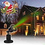 CAMTOA Christmas Laser Light, IP65 Waterproof Red & Green Laser Light - Outdoor Star Projector Landscape Projector, Red and Green Star Show for Christmas, Holiday, Parties, Landscape and Garden Decor