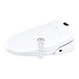 Brondell Swash 1400 Luxury Bidet Toilet Seat in Round White with Dual Stainless-Steel Nozzles and Nanotechnology Nozzle Sterilization| Endless Warm Water | Warm Air Dryer | Nightlight