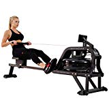 Sunny Health & Fitness Water Rowing Machine Rower w/LCD Monitor - Obsidian SF-RW5713