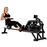 Sunny Health & Fitness Water Rowing Machine Rower w/LCD Monitor - Obsidian SF-RW5713