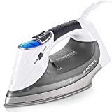 Beautural 1800-Watt Steam Iron with Digital LCD Screen, Double Ceramic Coated Soleplate, 3-Way Auto-Off, 100% Safe, 9 Preset Temperature and Steam Settings for Variable Fabric