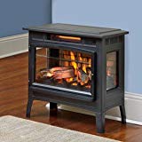 Duraflame Electric Infrared Quartz Fireplace Stove with 3D Flame Effect, Black