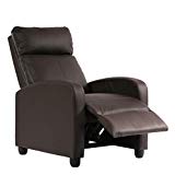 BestMassage Recliner Chair Single Sofa PU Leather Modern Reclining Seat Home Theater Seating for Living Room