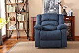 NHI Express Addison Large Contemporary Microfiber Recliner, Blue