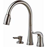 Delta Faucet Kate Single-Handle Kitchen Sink Faucet with Pull Down Sprayer, Soap Dispenser and Magnetic Docking Spray Head, Stainless 16970-SSSD-DST