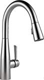 Delta Faucet Essa Single-Handle Kitchen Sink Faucet with Pull Down Sprayer and Magnetic Docking Spray Head, Arctic Stainless 9113-AR-DST