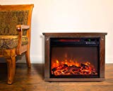 Lifesmart  Large Room Infrared Quartz Fireplace in Burnished Oak Finish w/Remote