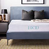 LUCID 10 Inch Gel Memory Foam Mattress - Dual-Layered - CertiPUR-US Certified - 25-Year Warranty