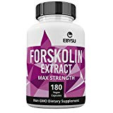 EBYSU Forskolin Extract - 500mg Max Strength - 180 Capsules Weight Loss & Appetite Suppressant Supplement