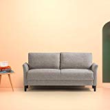 Zinus Classic Upholstered Sofa, Soft Grey