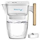 Waterdrop Extream Long-Lasting (200 Gallons), 10-Cup Water Filter Pitcher with Wooden Handle - Fast Filtering with Ultra Adsorptive Material