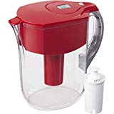 Brita Large 10 Cup Water Filter Pitcher with 1 Standard Filter, BPA Free – Grand, Red