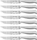 Utopia Kitchen Premium Steak Knife Set of 8 Professional Serrated Steak Knives for Multipurpose - Stainless Steel Dinner Knives