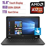 2018 HP Business 15.6-inch HD Touchscreen Laptop PC, Quad-Core AMD A12 Processor up to 3.6GHz, 8GB DDR4 SDRAM, 1TB HDD, Webcam, HDMI, DVD±RW, AMD Radeon R7 graphics, DTS Studio Sound, Windows 10