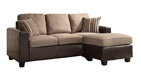 8. Homelegance 8401-3SC Reversible Sofa Chaise with 2 Pillows