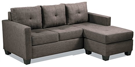 4. Homelegance Phelps Contemporary Tufted Sectional Sofa with Reversible Chaise