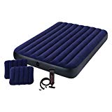 Intex Classic Downy Airbed Set with 2 Pillows and Double Quick Hand Pump, Queen