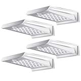 Solar Lights,URPOWER 20 LED Outdoor Solar Motion Sensor Lights ,Solar Powered Wireless Waterproof Exterior Security Wall Light for Patio,Deck,Yard,Garden,Path,Home,Driveway,Stairs,NO DIM MODE(4Pack)