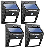 URPOWER Solar Lights Wireless Waterproof Motion Sensor Outdoor Light for Patio, Deck, Yard, Garden with Motion Activated Auto On/Off (4-Pack)
