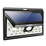 LITOM Original Solar Lights Outdoor, 3 Optional Modes Wireless Motion Sensor Light with 270° Wide Angle, IP65 Waterproof, Easy-to-Install Security Lights for Front Door, Yard, Garage, Deck