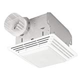 Broan 678 Ventilation Fan and Light Combination, 50 CFM and 2.5-Sones