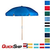 7.5 ft.Steel Commercial Grade Beach Umbrella Ash Wood Pole