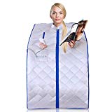 SereneLife Portable Infrared Home Spa | One Person Sauna | Heating Foot Pad and Chair