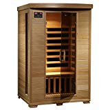 Radiant Saunas 2-Person Hemlock Infrared Sauna with 6 Carbon Heaters, Chromotherapy Lighting, Oxygen Ionizer