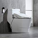 WoodBridge T-0008 Luxury Bidet Toilet, Elongated One Piece Toilet with Advanced Bidet Seat, Smart Toilet Seat with Temperature Controlled Wash Functions and Air Dryer