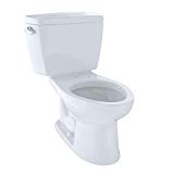 TOTO CST744SG#01 Drake 2-Piece Toilet with Elongated Bowl and Sanagloss,1.6 GPF, Glazed Cotton White