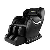 Real Relax Zero Gravity Full Body Affordable Shiatsu Electric Massage Chair with Armrest Linkage System, Heat and Foot Roller, Black