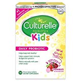 Culturelle Kids Chewables Daily Probiotic Formula, One Per Day Dietary Supplement, Contains 100% Naturally Sourced Lactobacillus GG –The Most Clinically Studied Probiotic†, 30 Count(Package may vary)