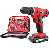 Hi-Spec 18V Pro Cordless Combo Drill Driver with 1500 mAh Lithium-Ion Battery, 2 Gears, 19 Position Keyless Chuck, Variable Speed Switch & 30pc Drill and Screwdriver Bit Accessory Set