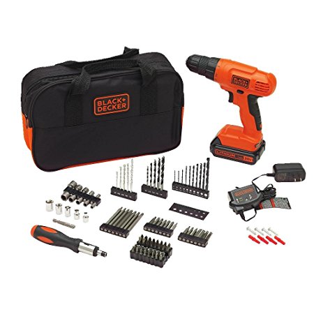 5. BLACK+DECKER BDC120VA100 20-Volt MAX Lithium-Ion Drill Kit with 100 Accessories