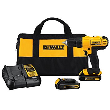 2. Dewalt DCD771C2 20V MAX Cordless Lithium-Ion 1/2 inch Compact Drill Driver Kit