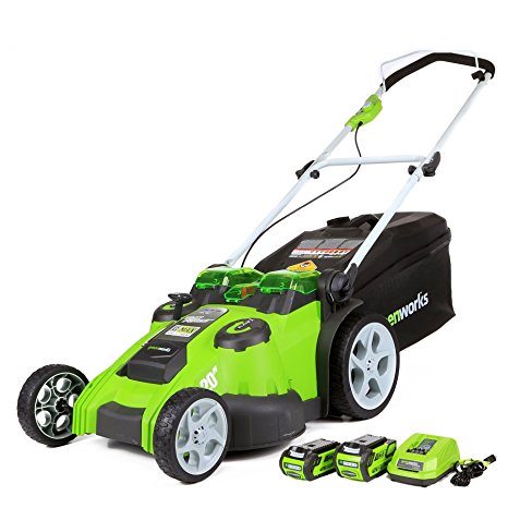 2. Greenworks 20-Inch 40V Twin Force Cordless Lawn Mower